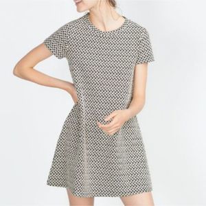 New Zara Trafaluc Jacquard shift dress Medium